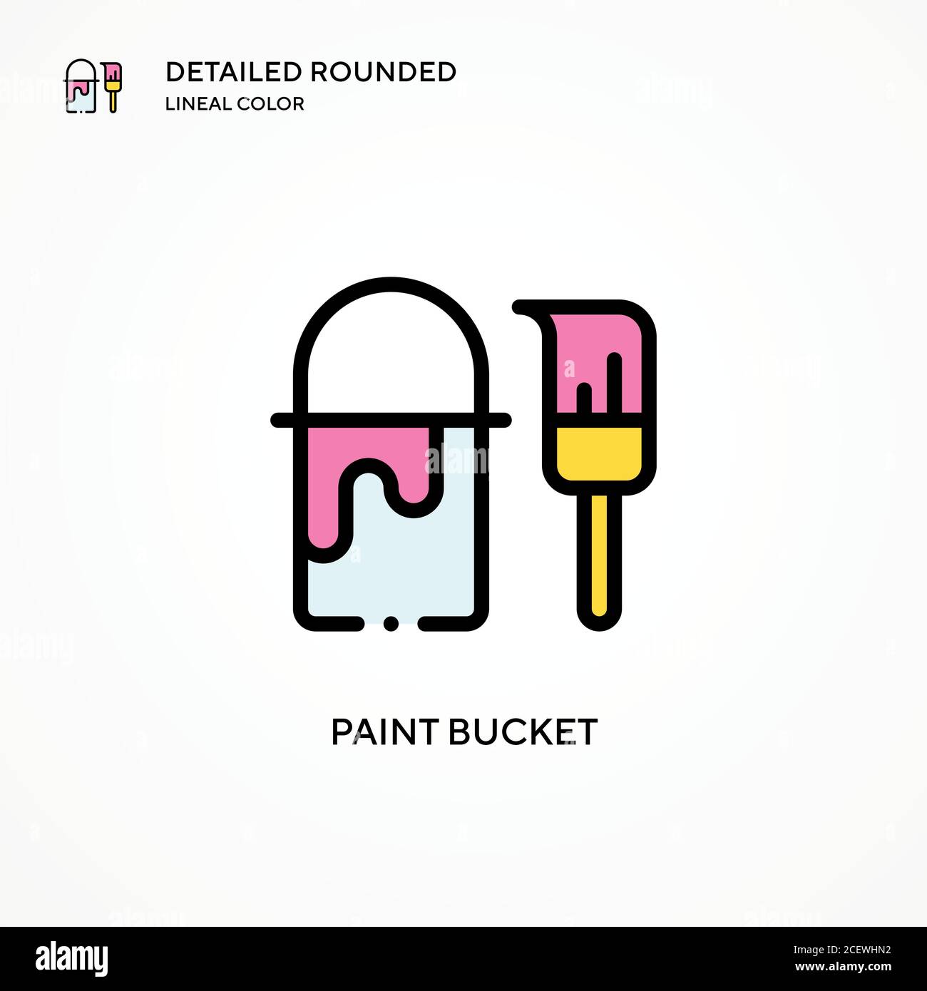 Paint bucket vector icon. Modern vector illustration concepts. Easy to