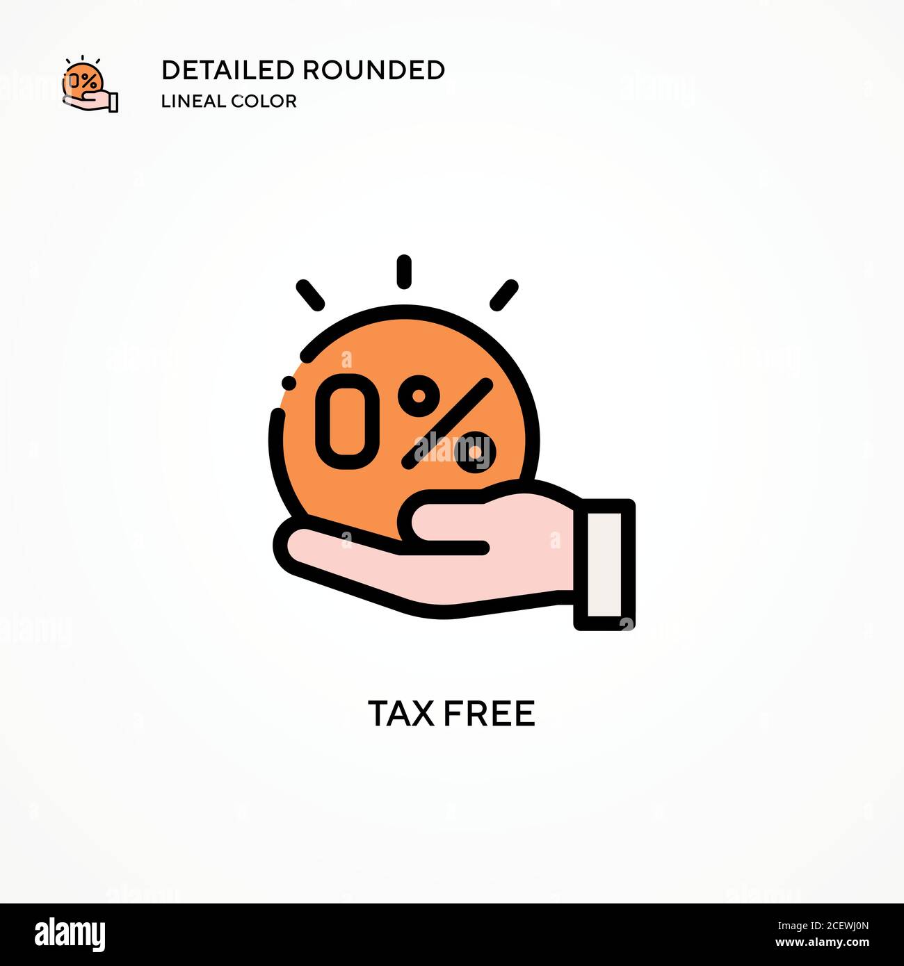 Tax free vector icon. Modern vector illustration concepts. Easy to edit ...