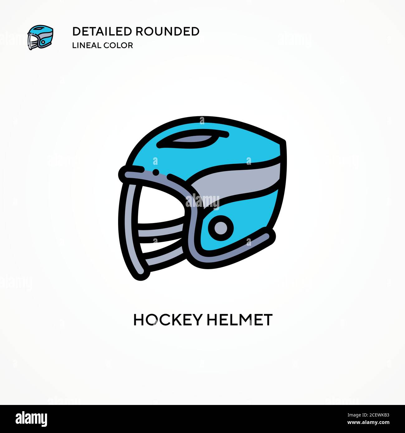 Hockey helmet vector icon. Modern vector illustration concepts. Easy to