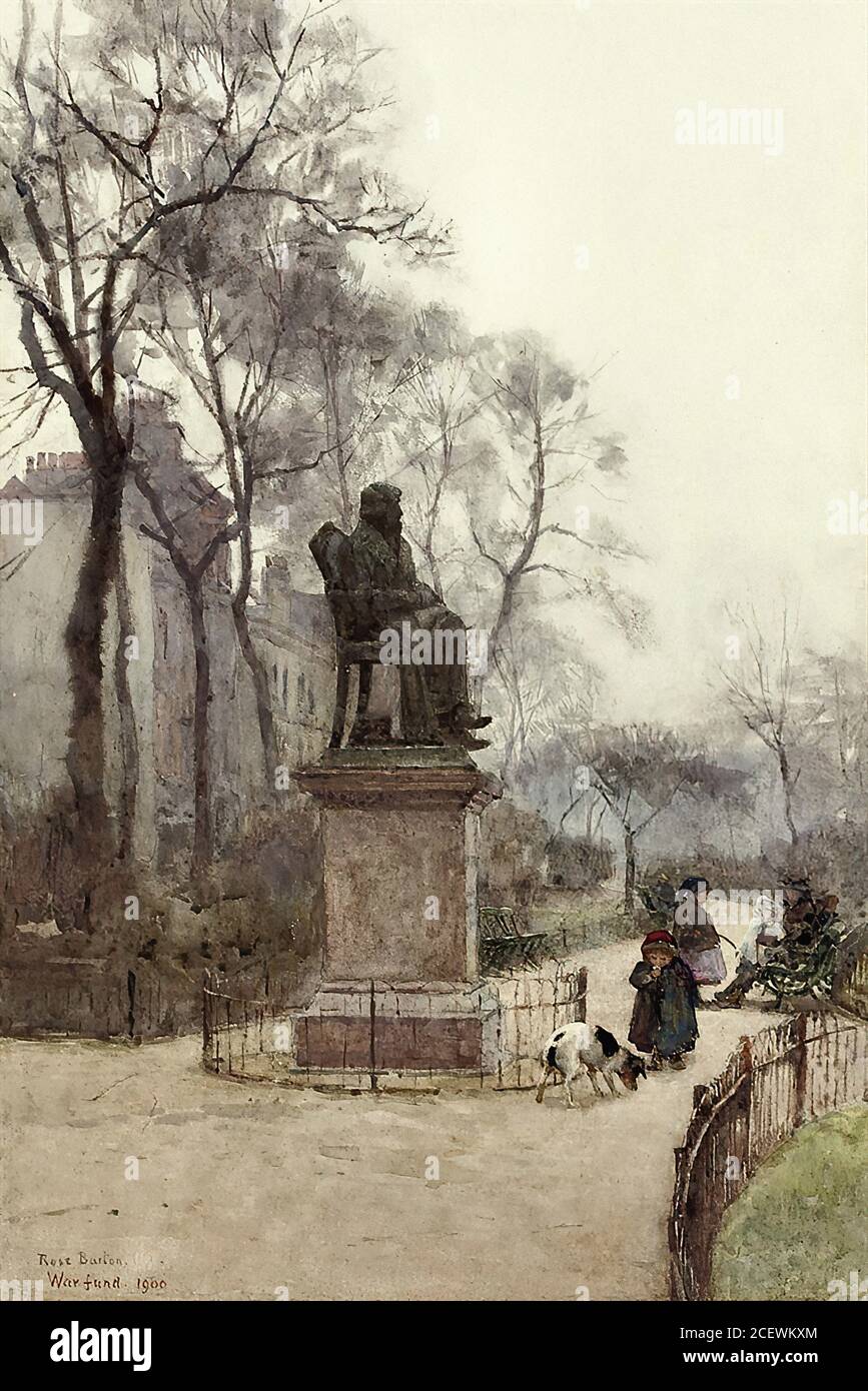 Barton Rose Maynard - the Carlyle Statue Chelsea - British School - 19th  Century Stock Photo - Alamy
