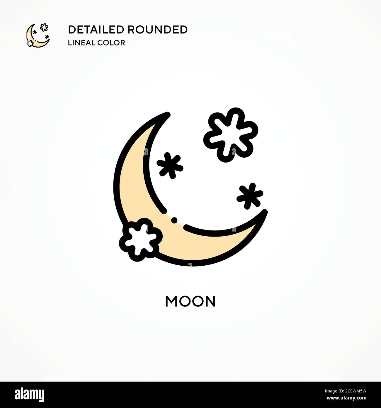 Moon vector icon. Modern vector illustration concepts. Easy to edit and ...