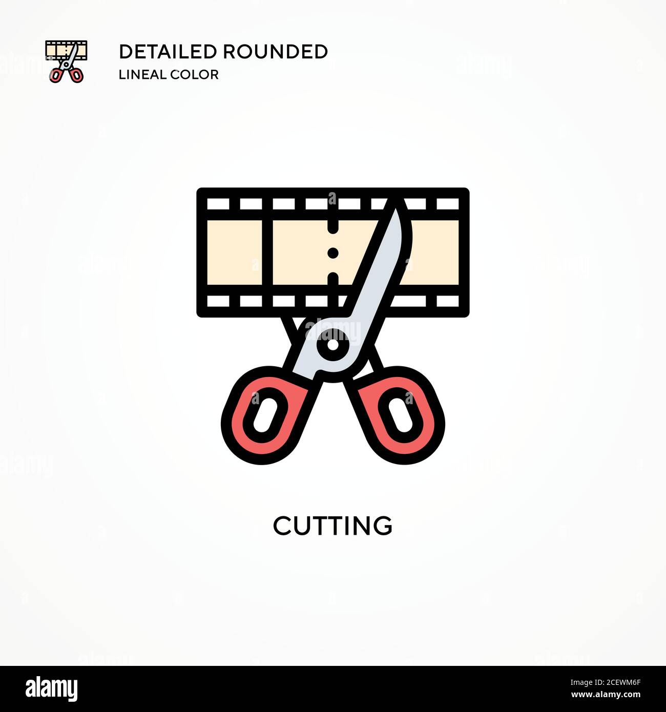 Cutting vector icon. Modern vector illustration concepts. Easy to edit ...