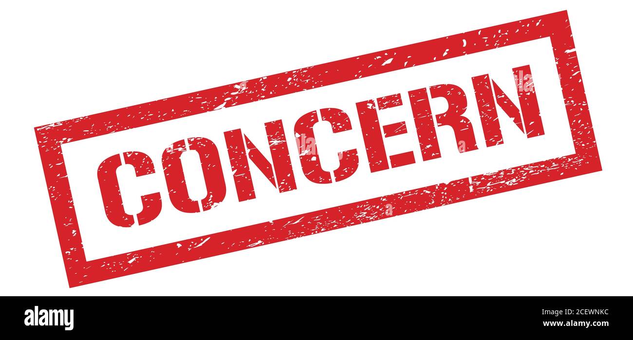 CONCERN red grungy rectangle stamp sign Stock Photo Alamy