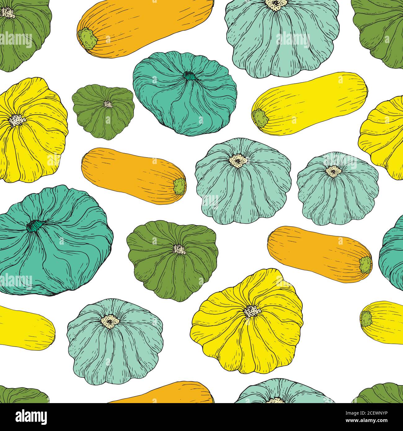 Vegetables food seamless pattern. Stock Vector