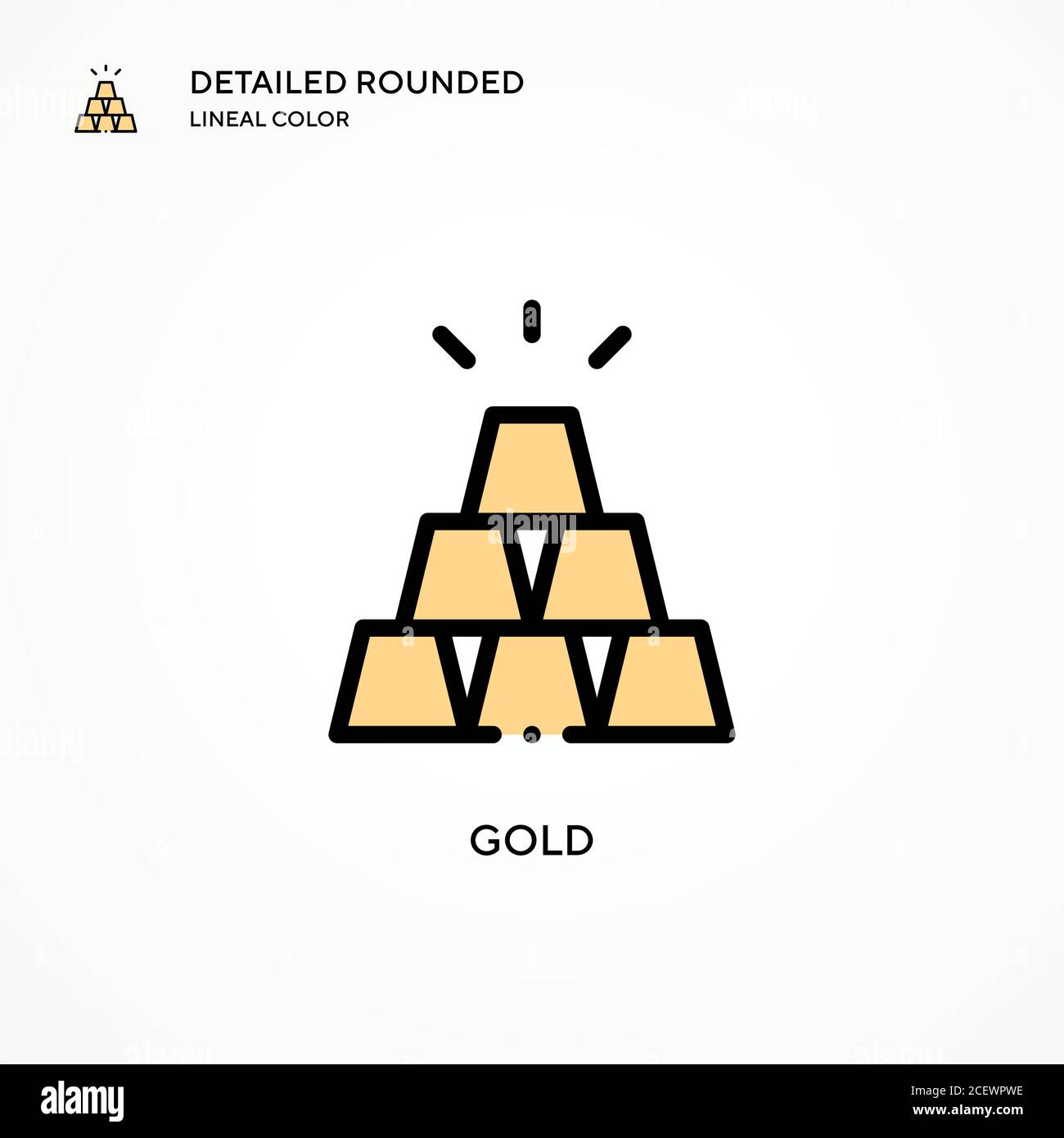 Gold vector icon. Modern vector illustration concepts. Easy to edit and ...