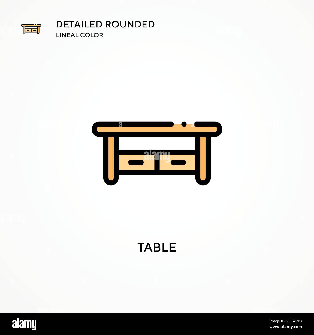 Table vector icon. Modern vector illustration concepts. Easy to edit ...