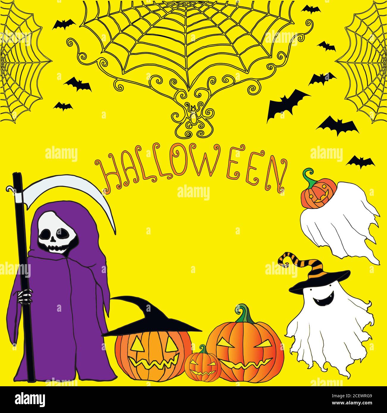 Funny, cheerful, background of halloween Stock Vector Image & Art - Alamy