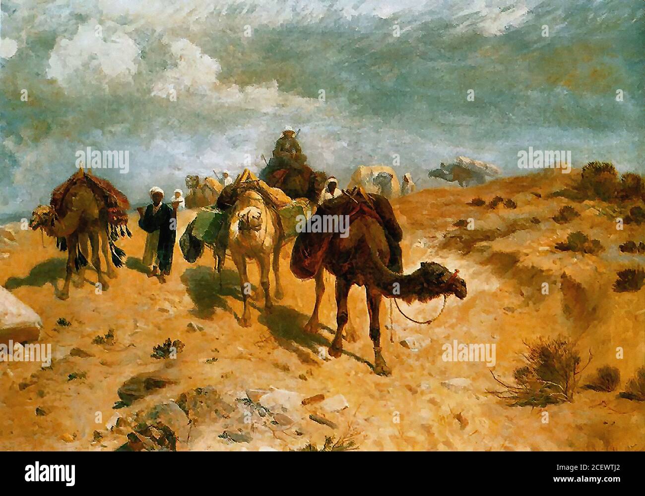 Картина Поленова Караван в Аравийской пустыне