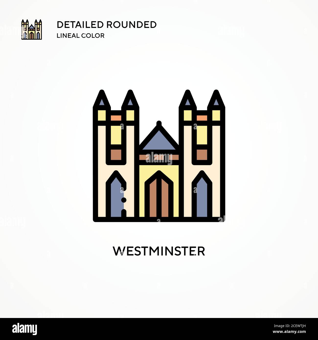 Westminster vector icon. Modern vector illustration concepts. Easy to edit and customize. Stock Vector