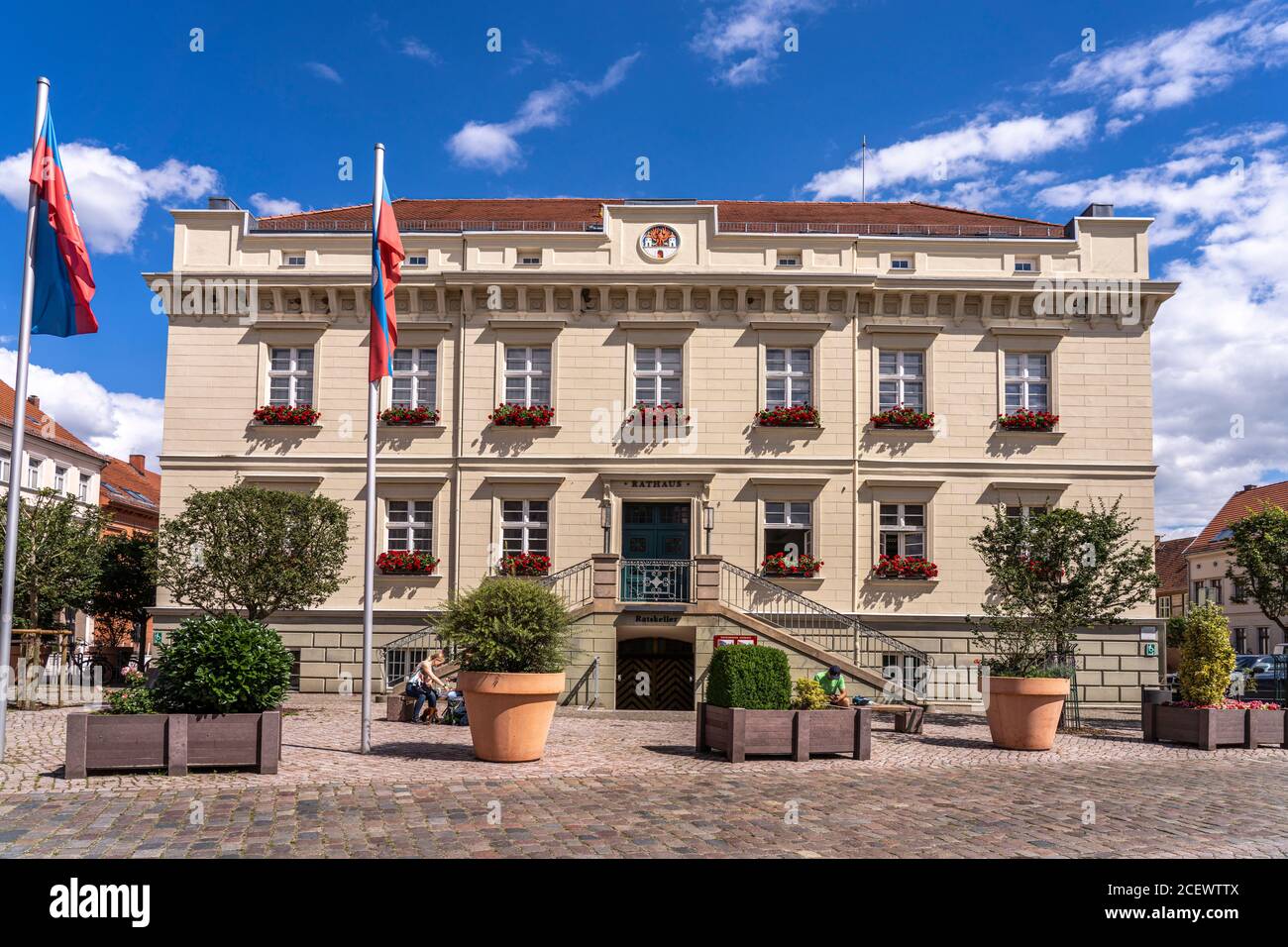 Das Rathaus in Havelberg, Sachsen-Anhalt, Deutschland |  Havelberg City Hall, Saxony-Anhalt, Germany Stock Photo