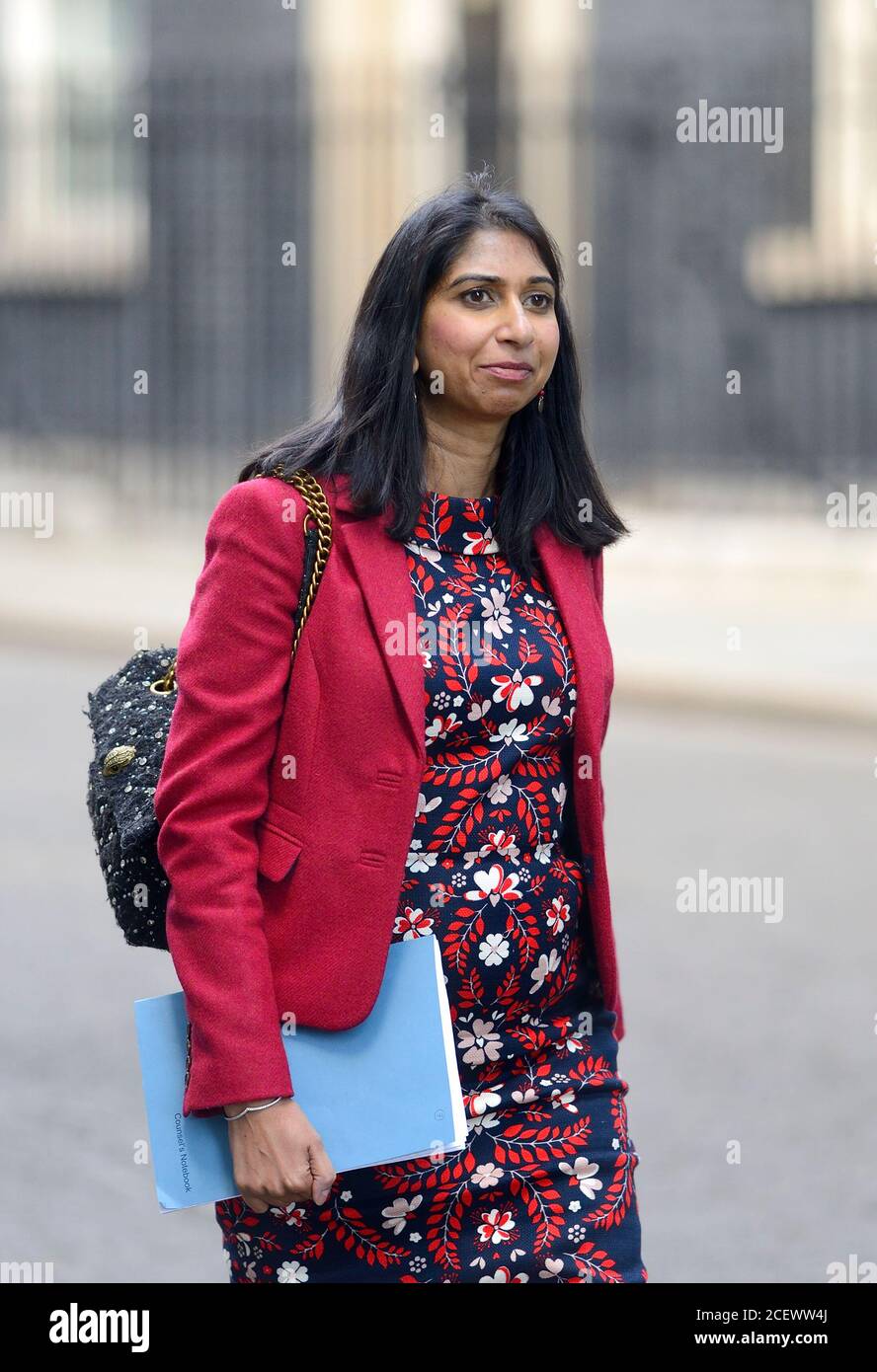 Suella Braverman QC MP - Attorney General - leaving a cabinet meeting in Downing Street, 1st September 2020 Stock Photo