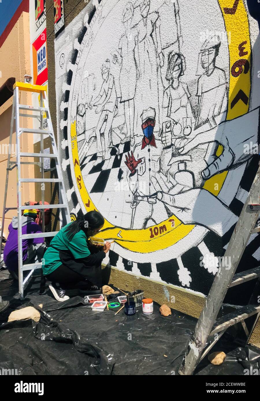 Windhoek. 2nd Sep, 2020. Visual artists from the local College Of The