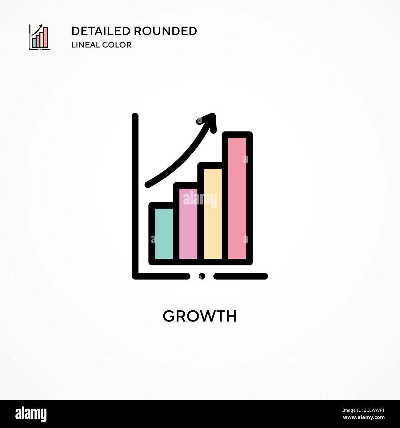 Growth vector icon. Modern vector illustration concepts. Easy to edit ...