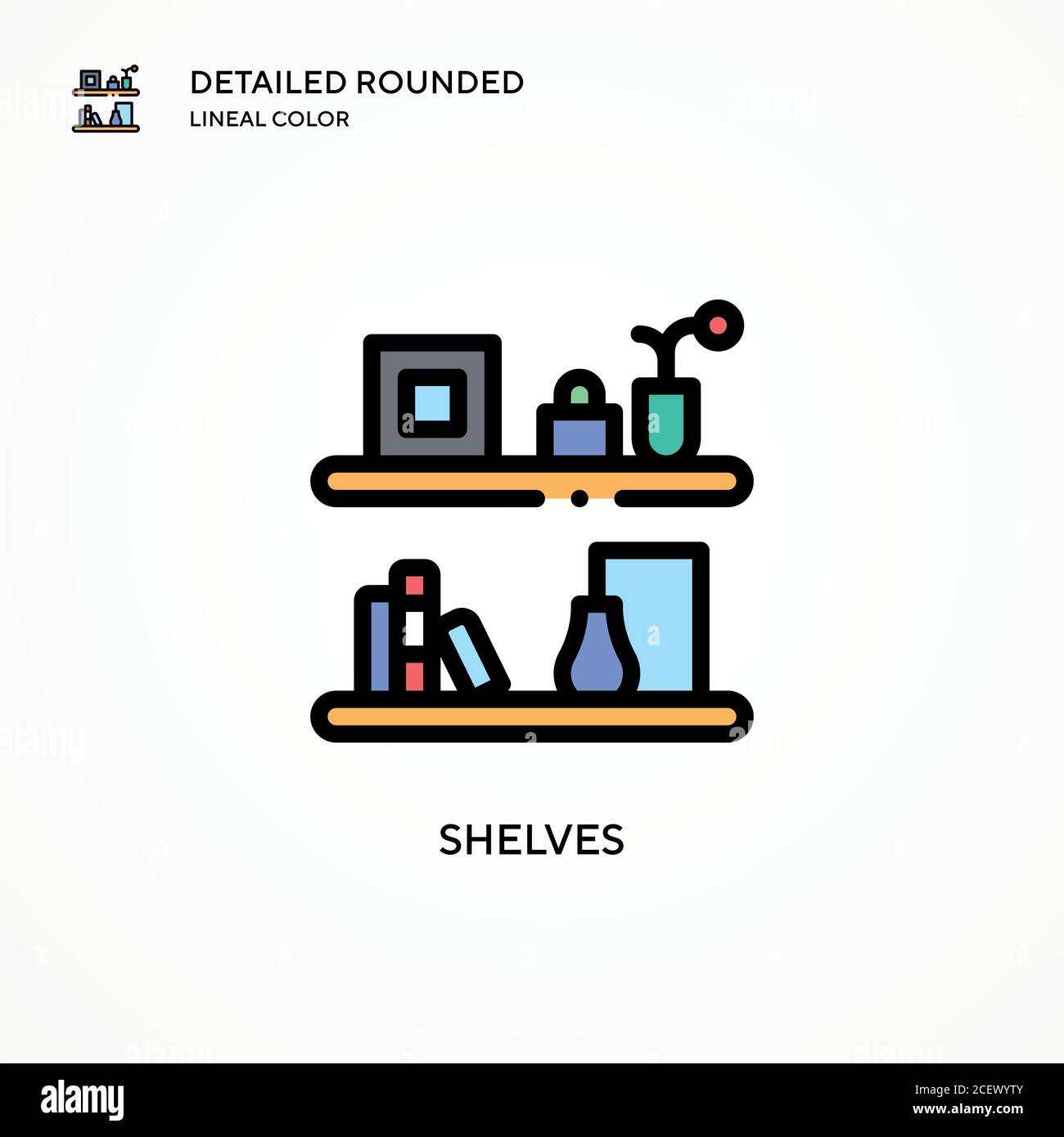 Shelves vector icon. Modern vector illustration concepts. Easy to edit ...