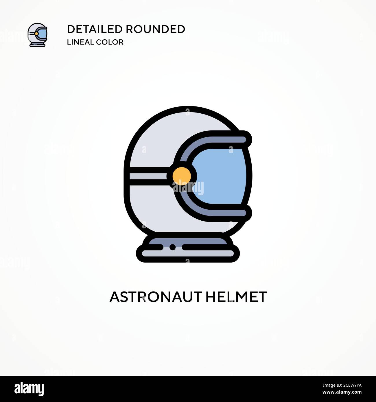 Astronaut helmet vector icon. Modern vector illustration concepts. Easy to edit and customize. Stock Vector