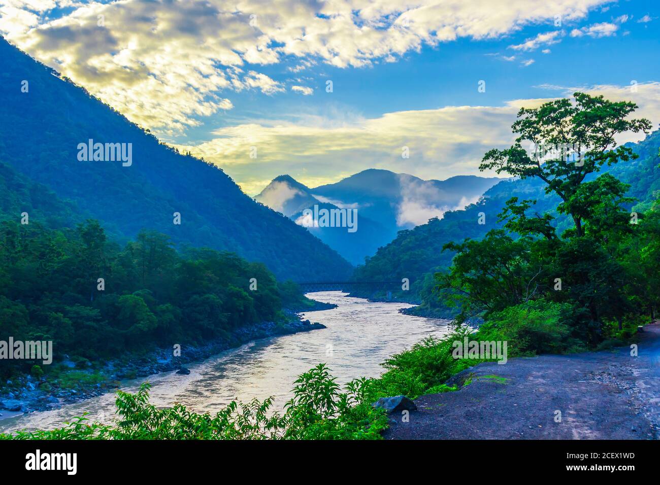 River Ganges in Rishikesh India Stock Photo