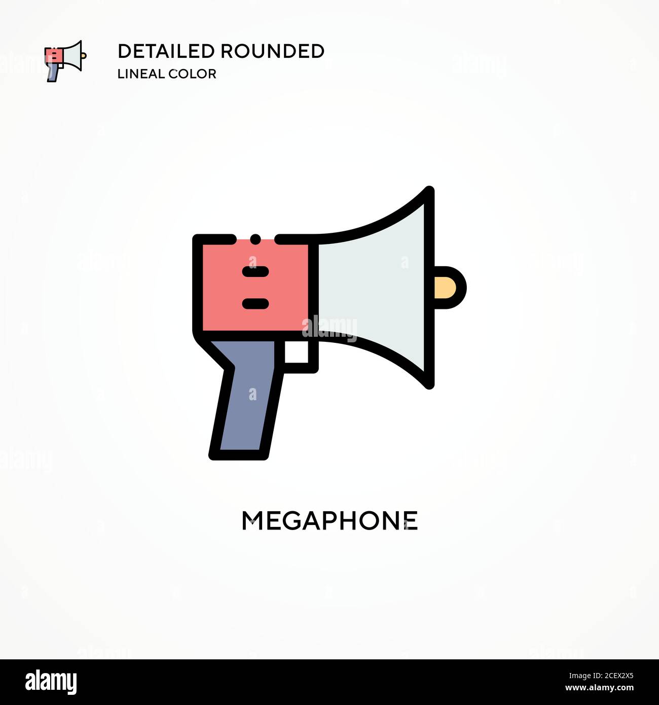 Megaphone vector icon. Modern vector illustration concepts. Easy to edit and customize. Stock Vector