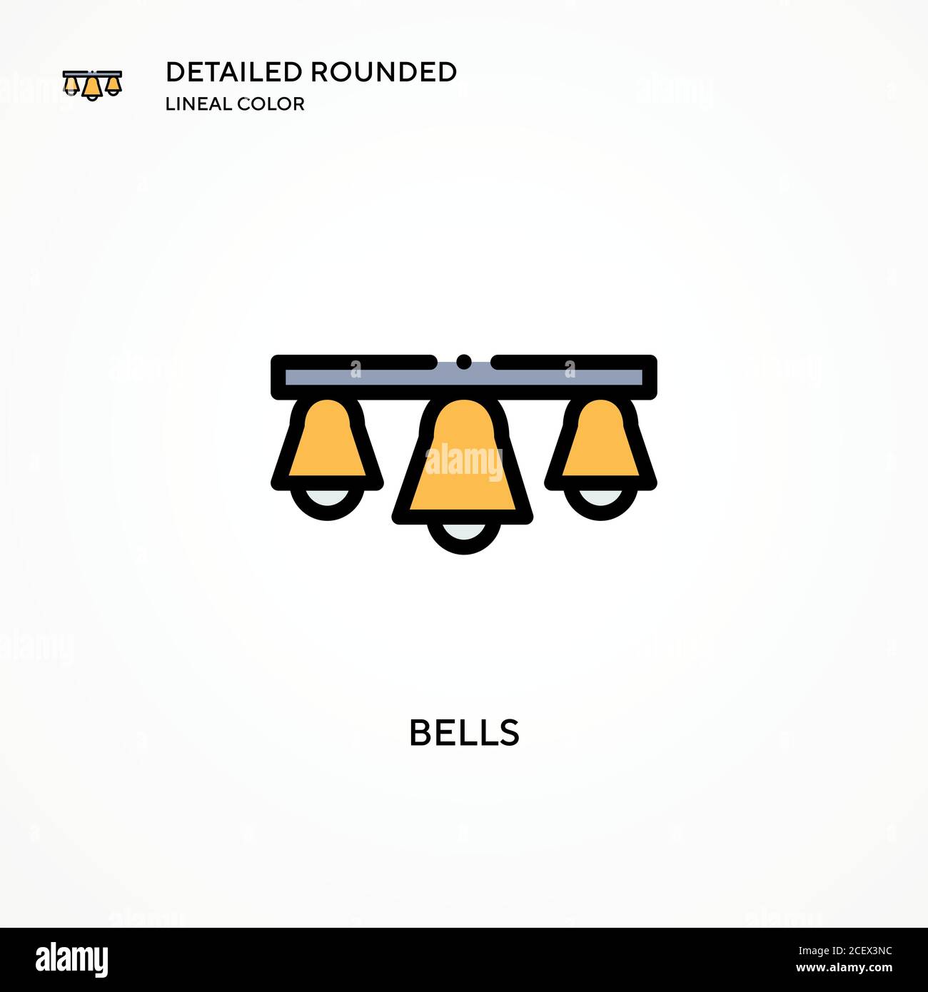 Bells vector icon. Modern vector illustration concepts. Easy to edit ...