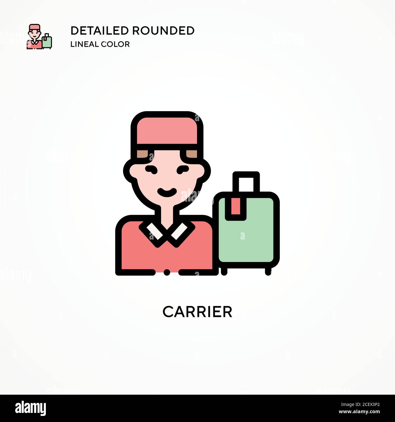 Carrier vector icon. Modern vector illustration concepts. Easy to edit and customize. Stock Vector