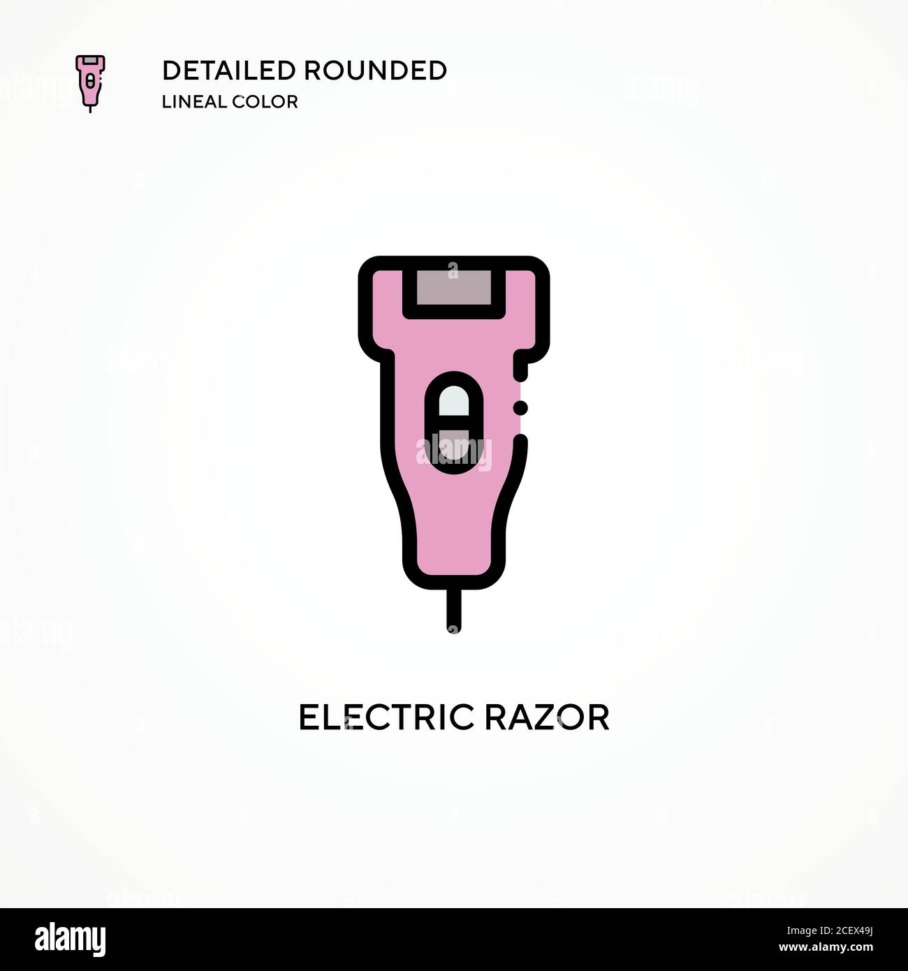 Electric razor vector icon. Modern vector illustration concepts. Easy to edit and customize. Stock Vector