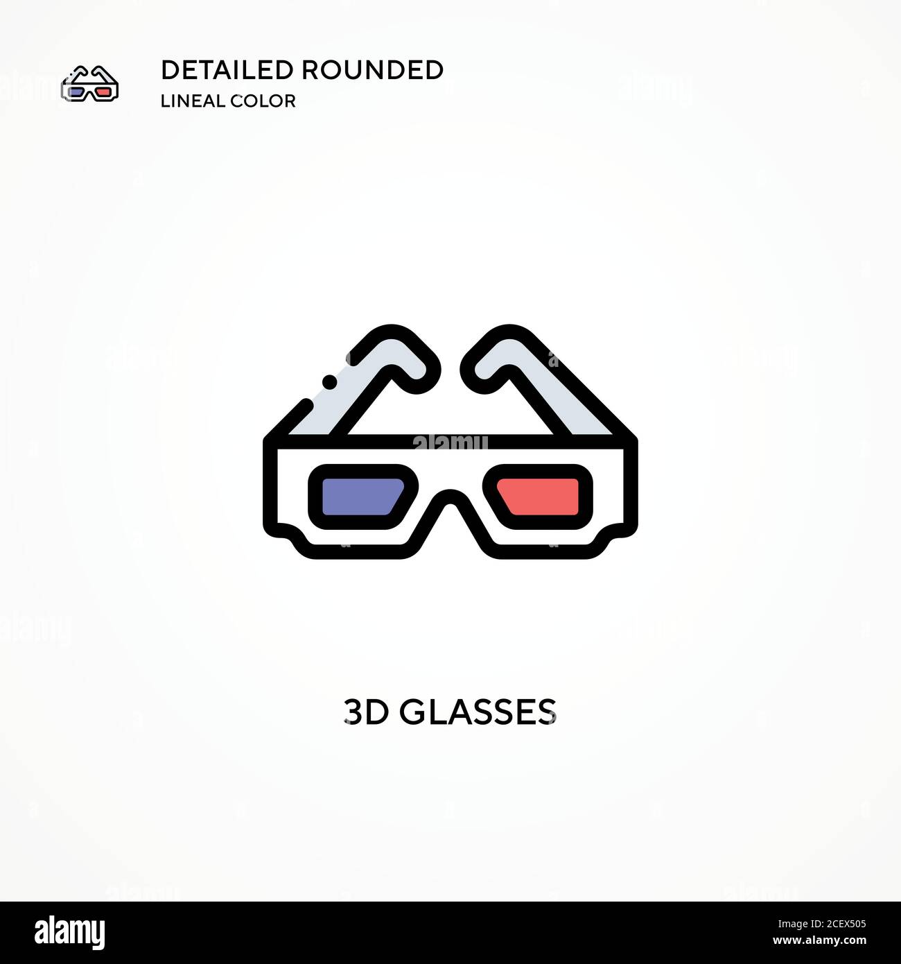 3d Glasses Vector Icon Modern Vector Illustration Concepts Easy To Edit And Customize Stock