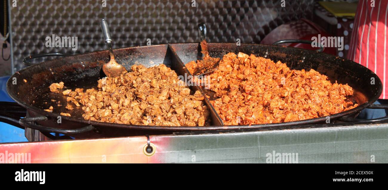 Fresh Food Being Cooked on an Outdoor Gas Stove Stock Photo Alamy