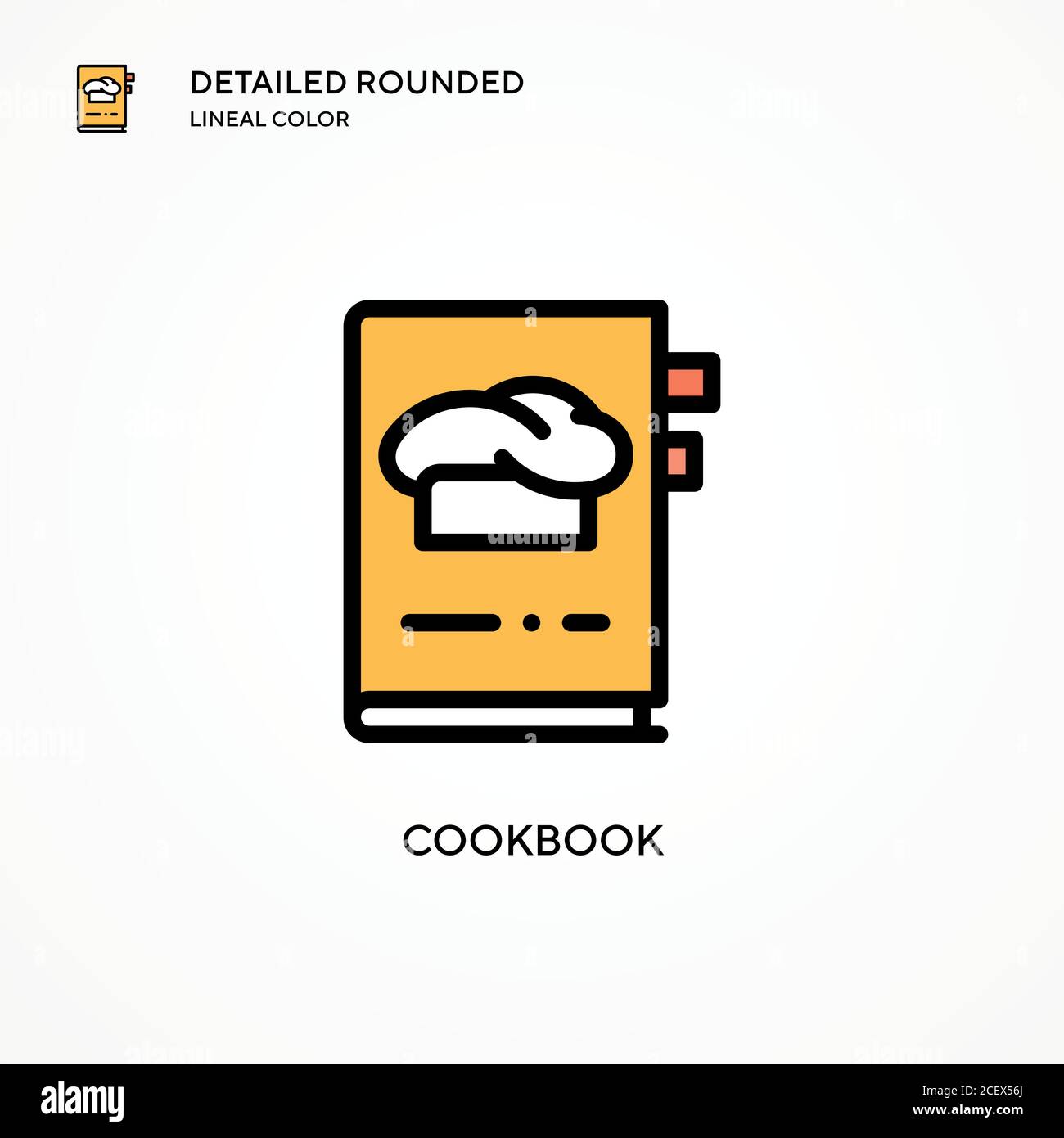 Cookbook vector icon. Modern vector illustration concepts. Easy to edit and customize. Stock Vector