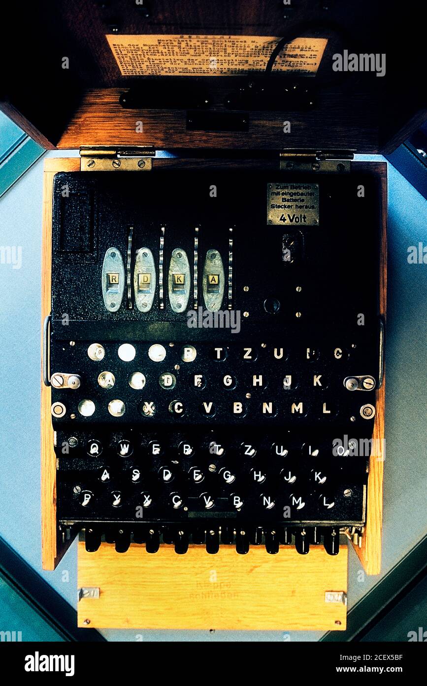 The Nazi German Enigma M4 cipher machine used during World War II ...