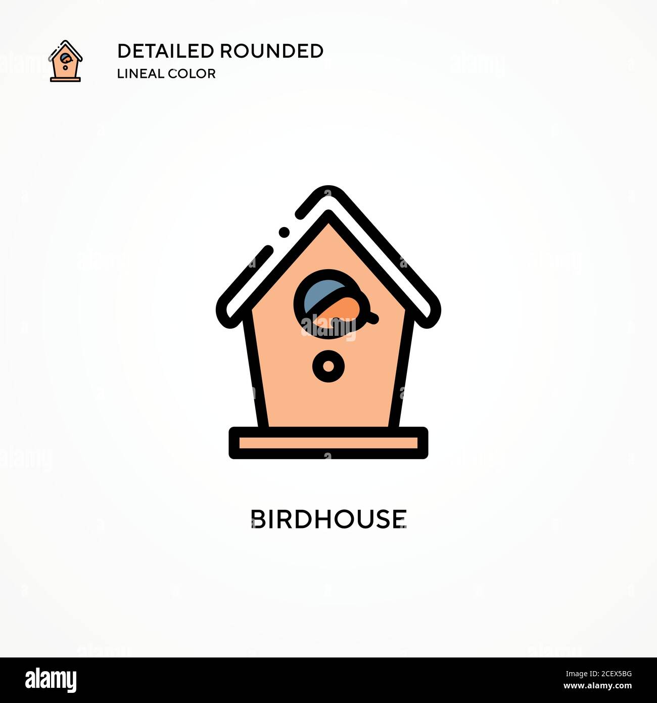 Birdhouse vector icon. Modern vector illustration concepts. Easy to edit and customize. Stock Vector