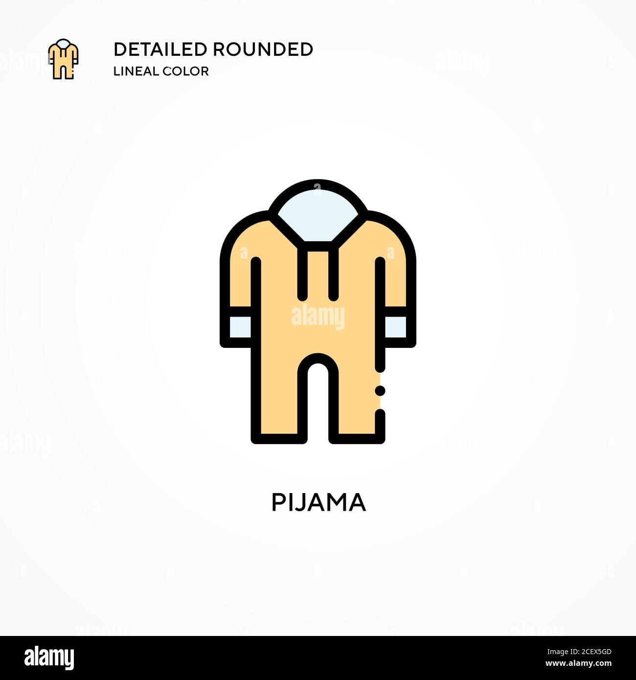 Pijama vector icon. Modern vector illustration concepts. Easy to edit and  customize Stock Vector Image & Art - Alamy