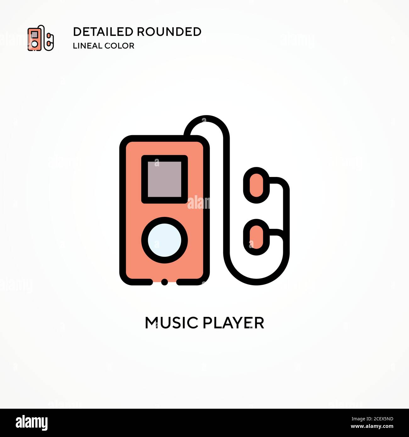 Music player vector icon. Modern vector illustration concepts. Easy to ...