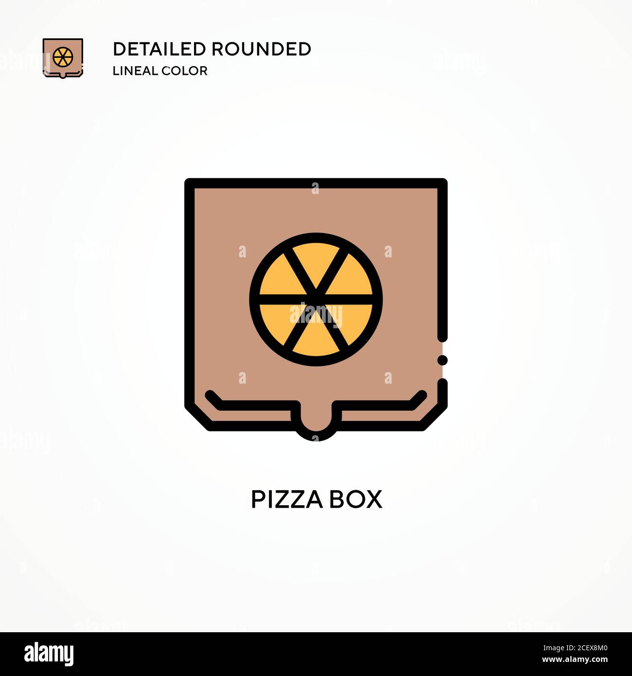 Pizza box vector icon. Modern vector illustration concepts. Easy to