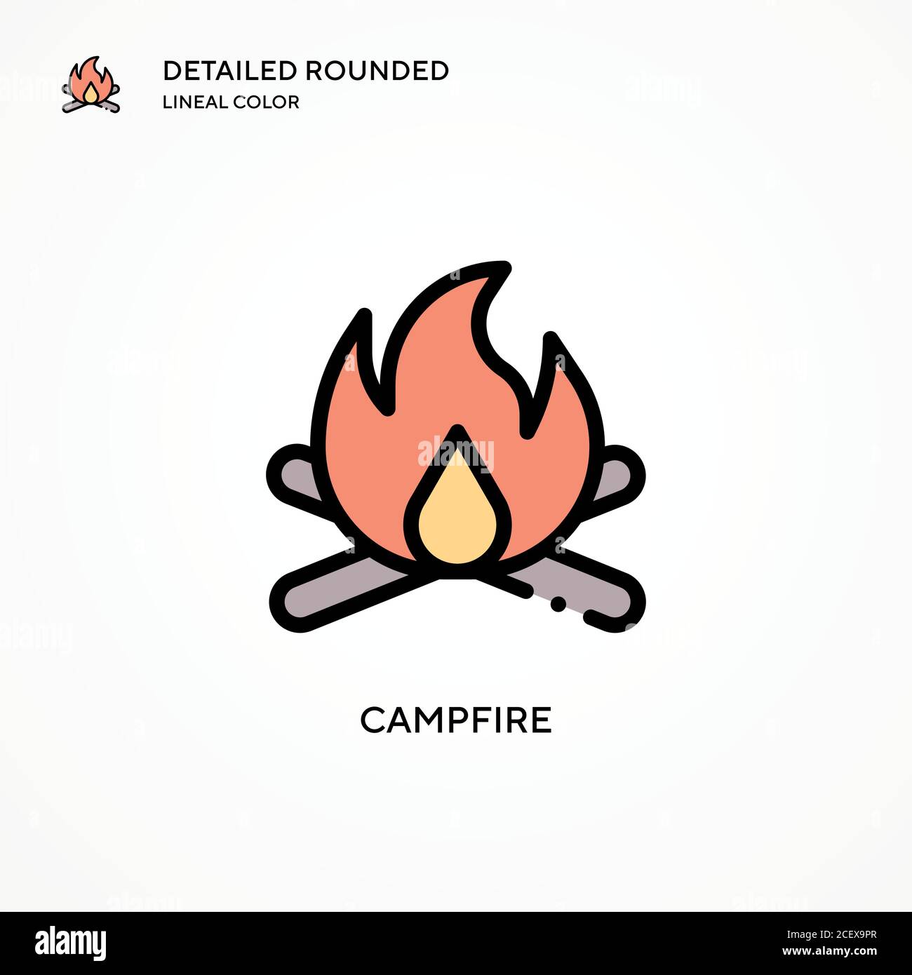 Campfire vector icon. Modern vector illustration concepts. Easy to edit ...