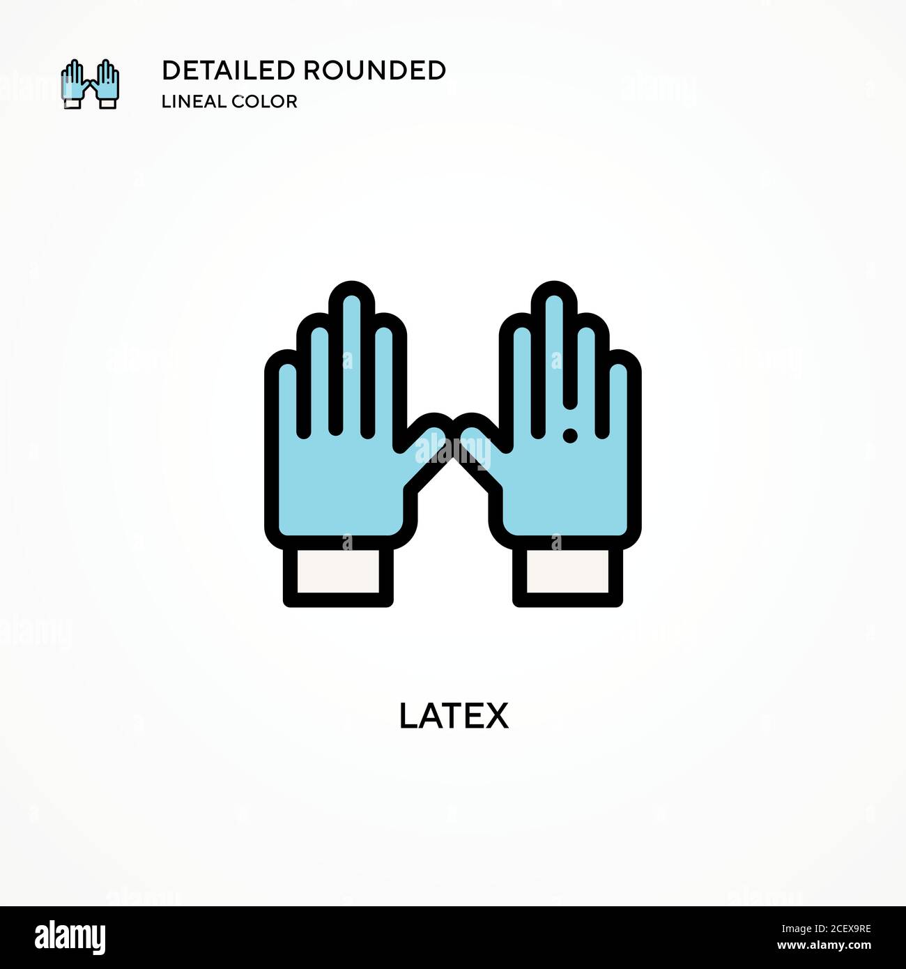 Latex vector icon. Modern vector illustration concepts. Easy to edit and customize Stock Vector