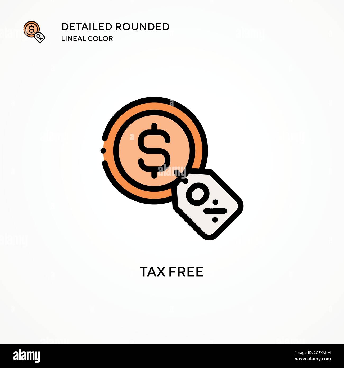 Tax free vector icon. Modern vector illustration concepts. Easy to edit