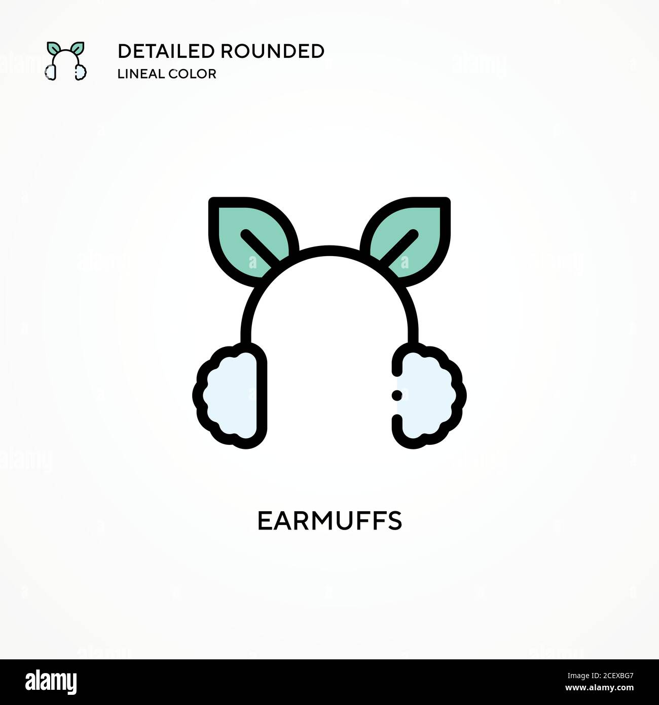 Earmuffs vector icon. Modern vector illustration concepts. Easy to edit