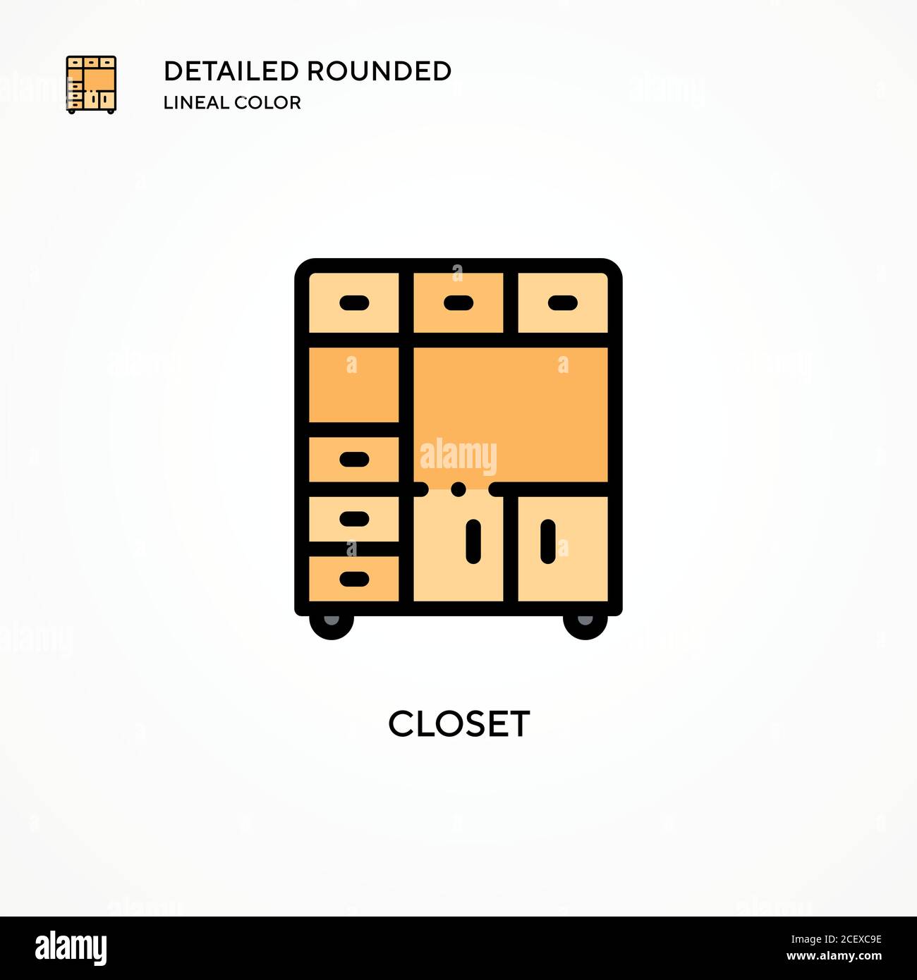 Closet vector icon. Modern vector illustration concepts. Easy to edit ...