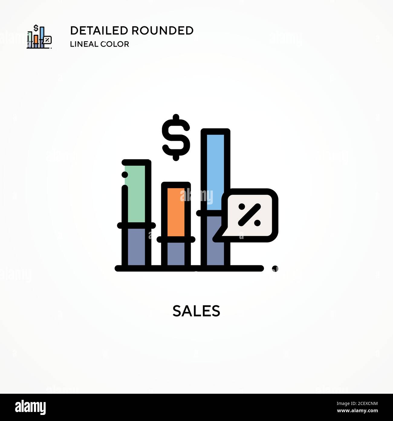 Sales vector icon. Modern vector illustration concepts. Easy to edit ...