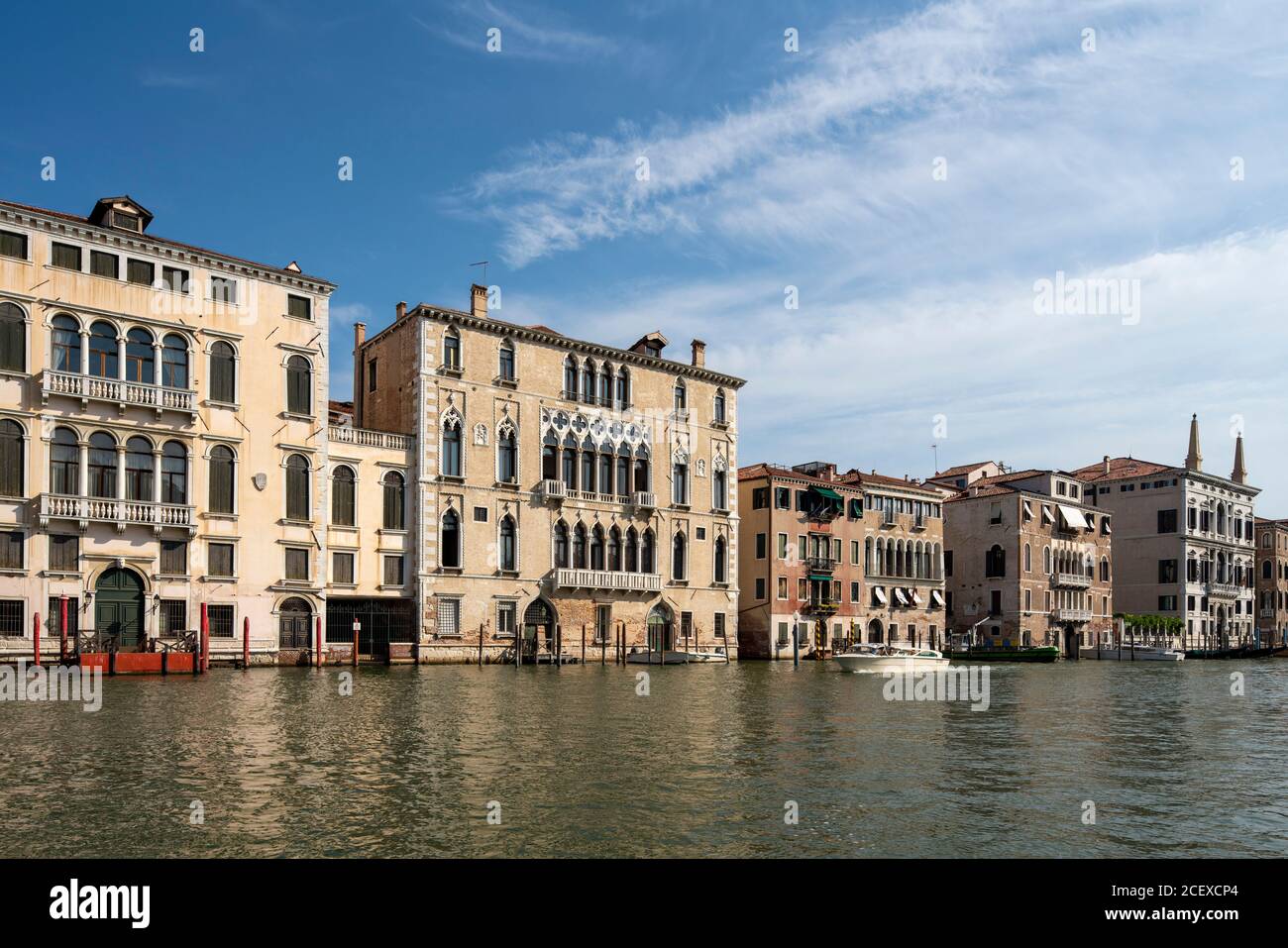 Venedig, Paläste am Canal Grande; Von links nach rechts: Palazzo Bernardo di Canal, Palazzo Querini Dubois, Casa Sicher, Palazzo Donà della Madoneta, Palazzo Donà a Sant’Aponal, Palazzo Papadopoli Stock Photo