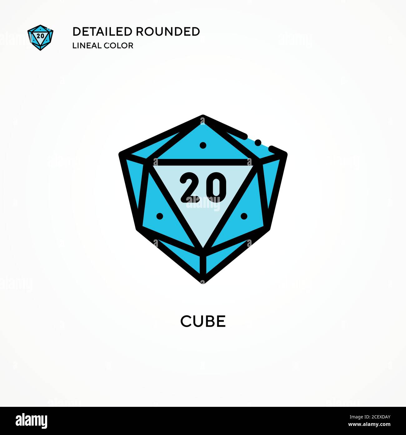 Cube vector icon. Modern vector illustration concepts. Easy to edit and customize. Stock Vector