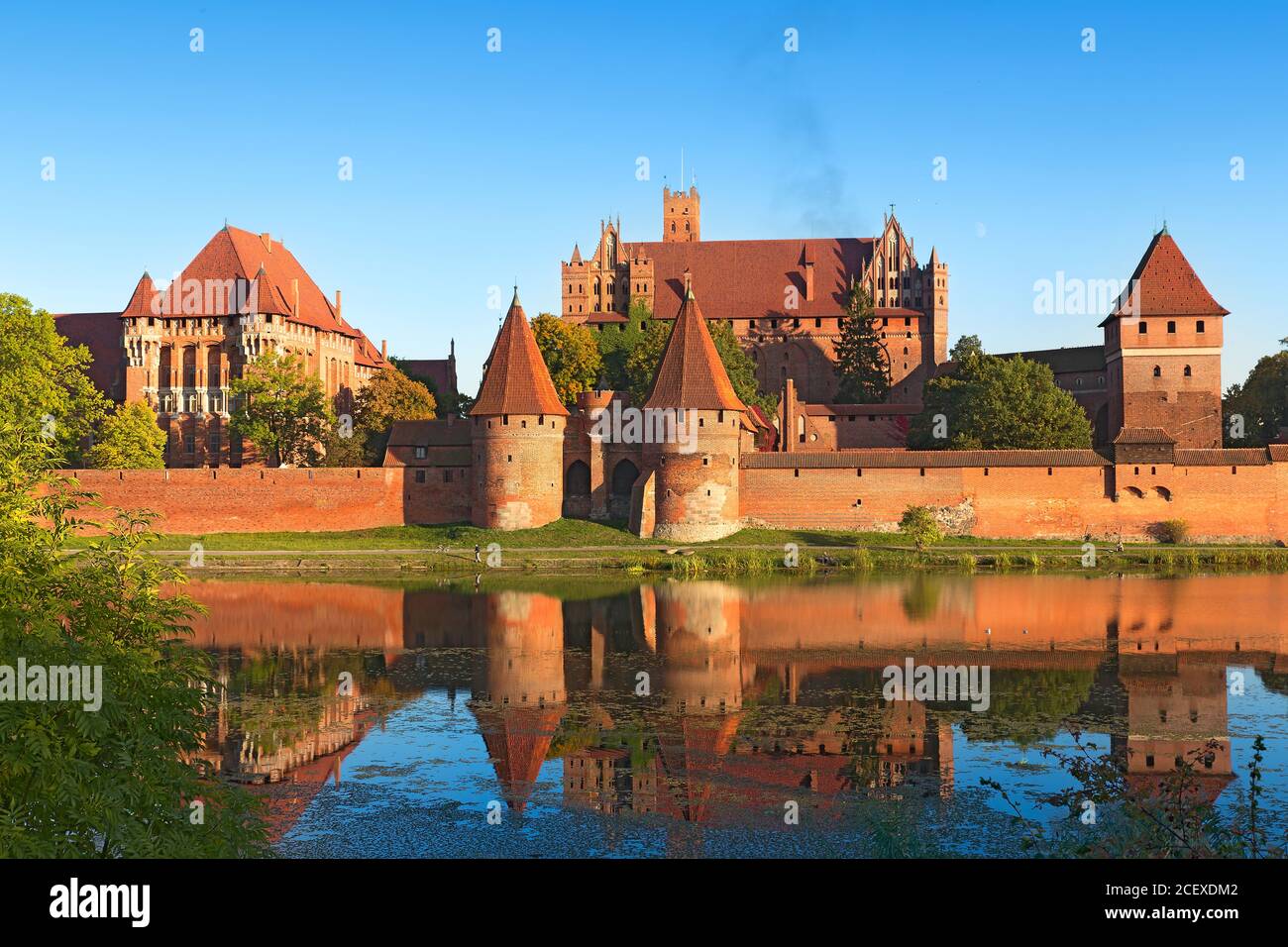 Malbork castle, Teutonic Knights' fortress also known as Marienburg, UNESCO World Heritage Site, Poland. Stock Photo