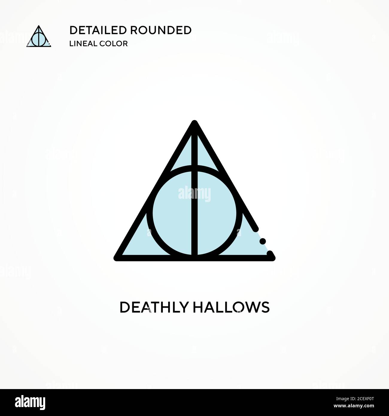 Deathly hallows vector icon. Modern vector illustration concepts. Easy to edit and customize. Stock Vector