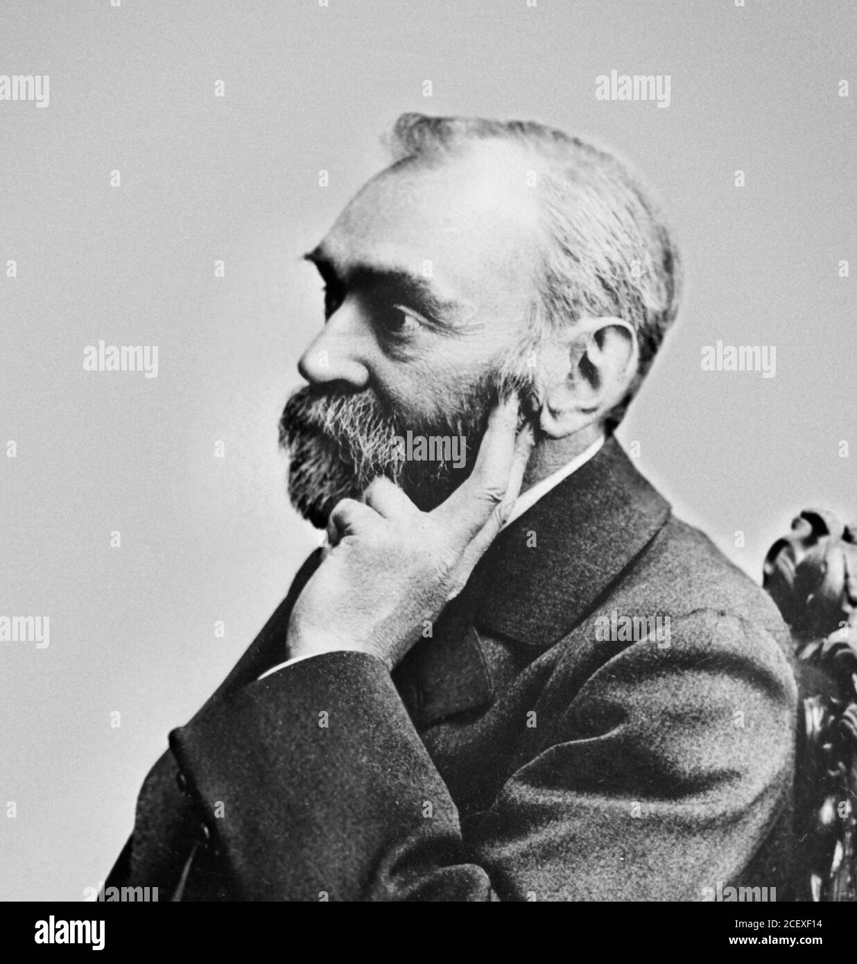 Alfred Nobel, portrait by Gösta Florman, date unknown. Stock Photo