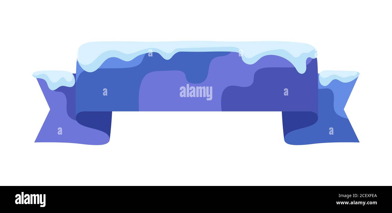 Decorative ribbon with snow Stock Vector Image & Art - Alamy