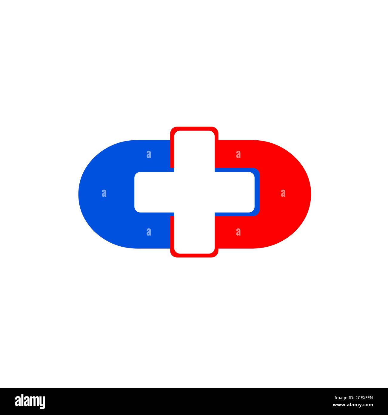 Doctor plus illustration vector design for medical and health caare clinic and pharmacy symbols Stock Vector