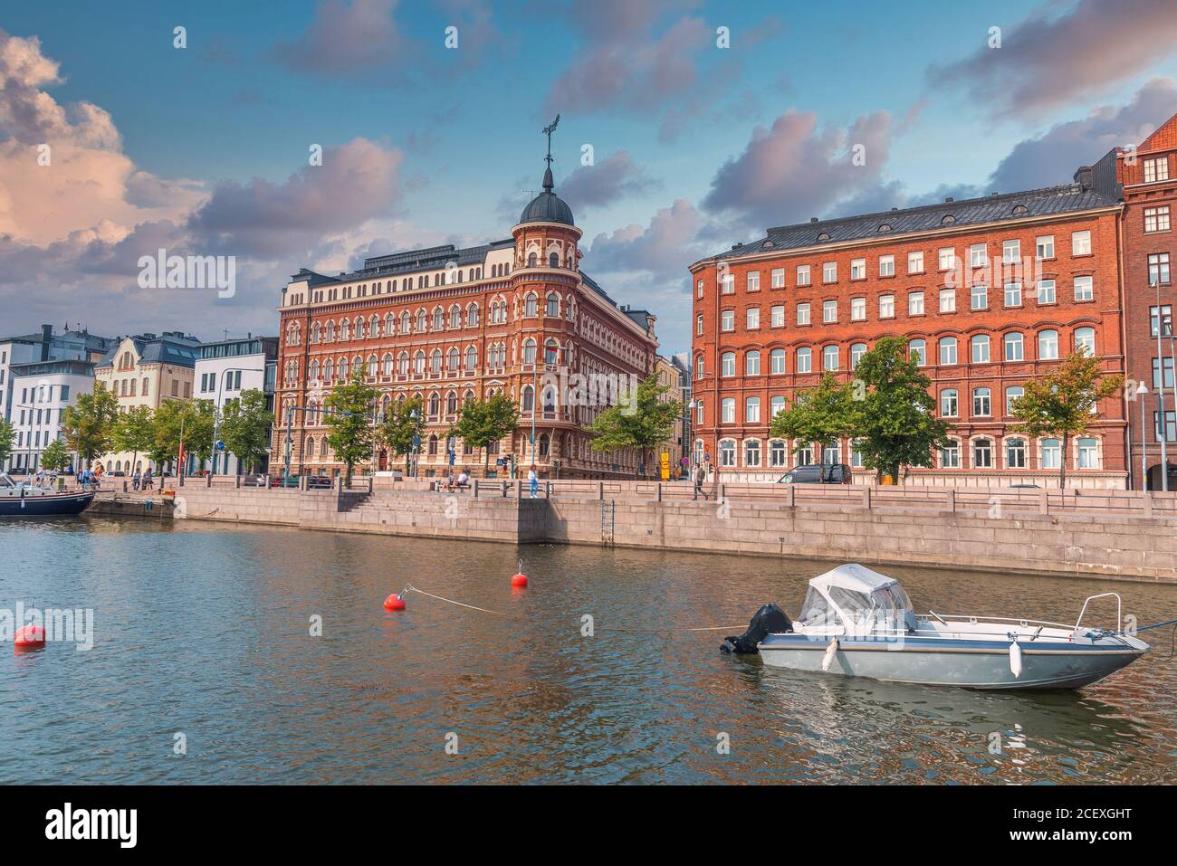 the ancient streets of Helsinki. City center Stock Photo - Alamy