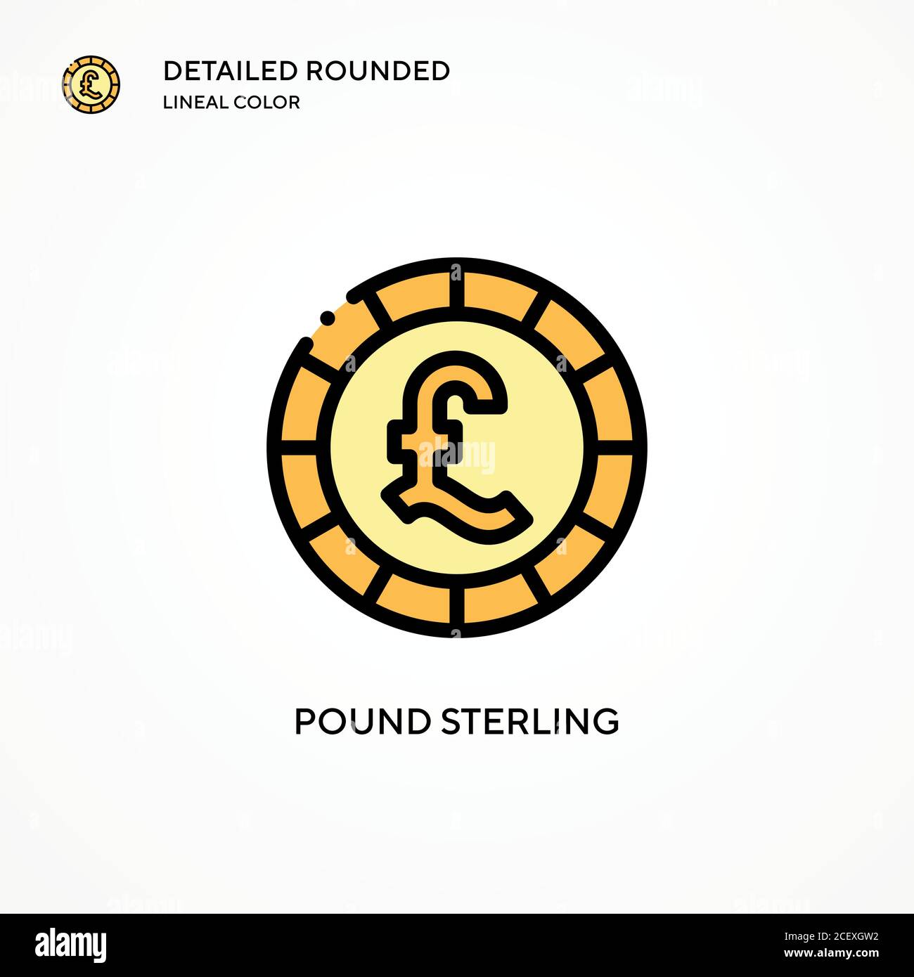 Pound sterling vector icon. Modern vector illustration concepts. Easy to edit and customize. Stock Vector