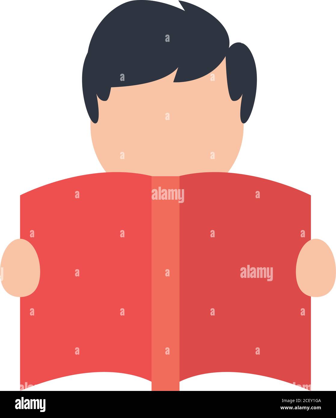 boy holding book flat style icon design, Education literature and read ...