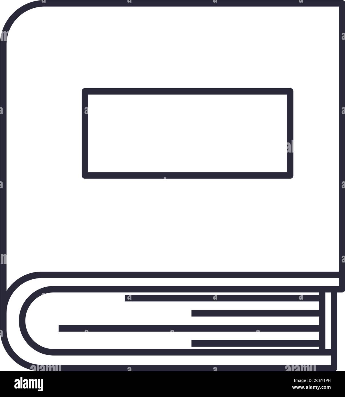 book line style icon design, Education literature and read theme Vector ...