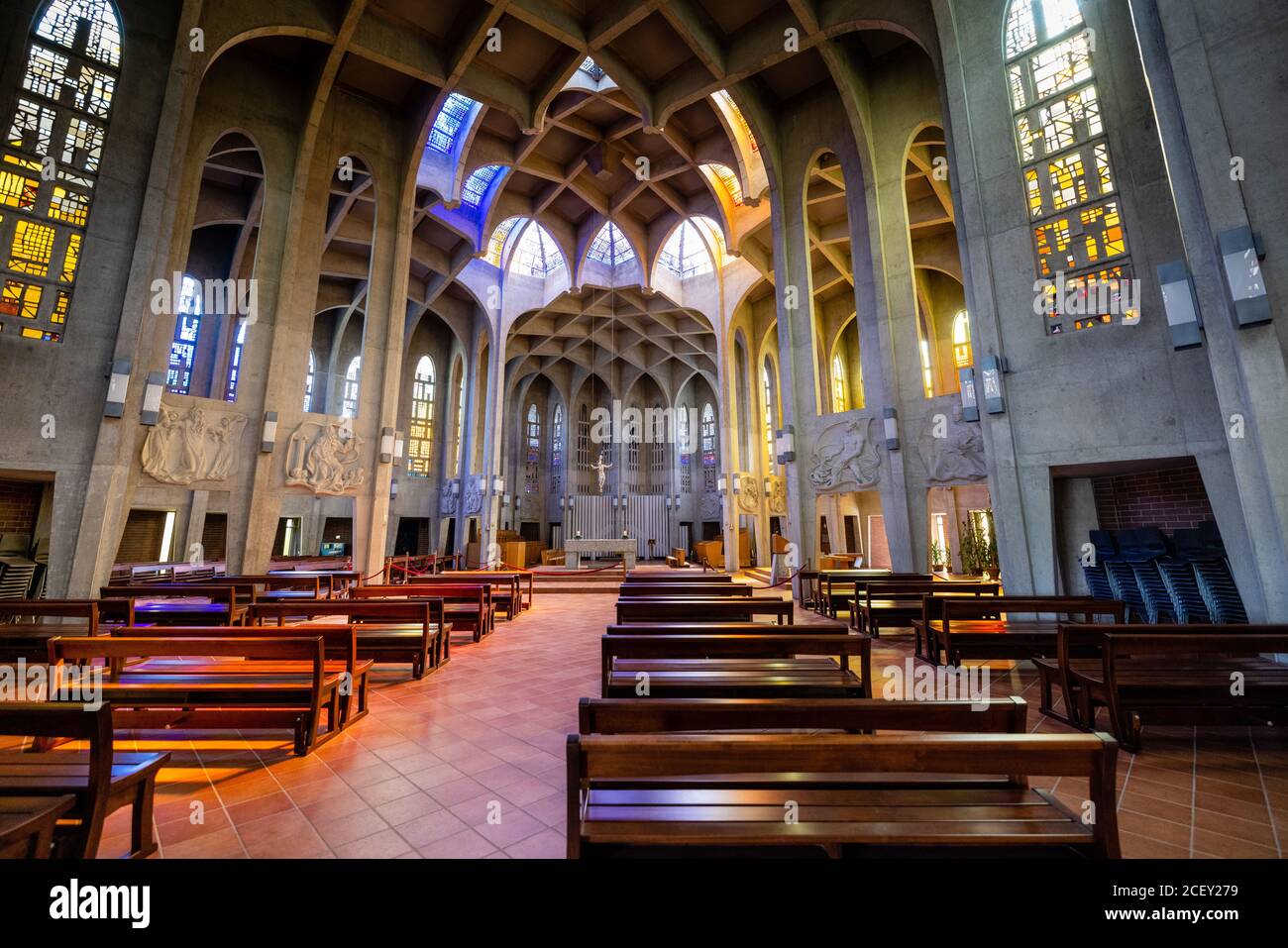 MISSION BC, AUG 1 2020 - Inside Westminster Abbey Benedictine Monastery, Mission, BC Stock Photo